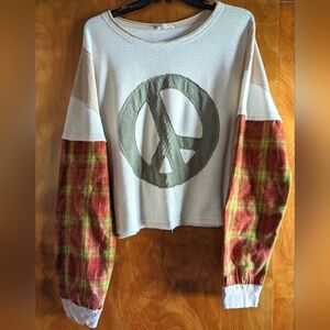 Oli & Hali Boho Oversized Patchwork Top L